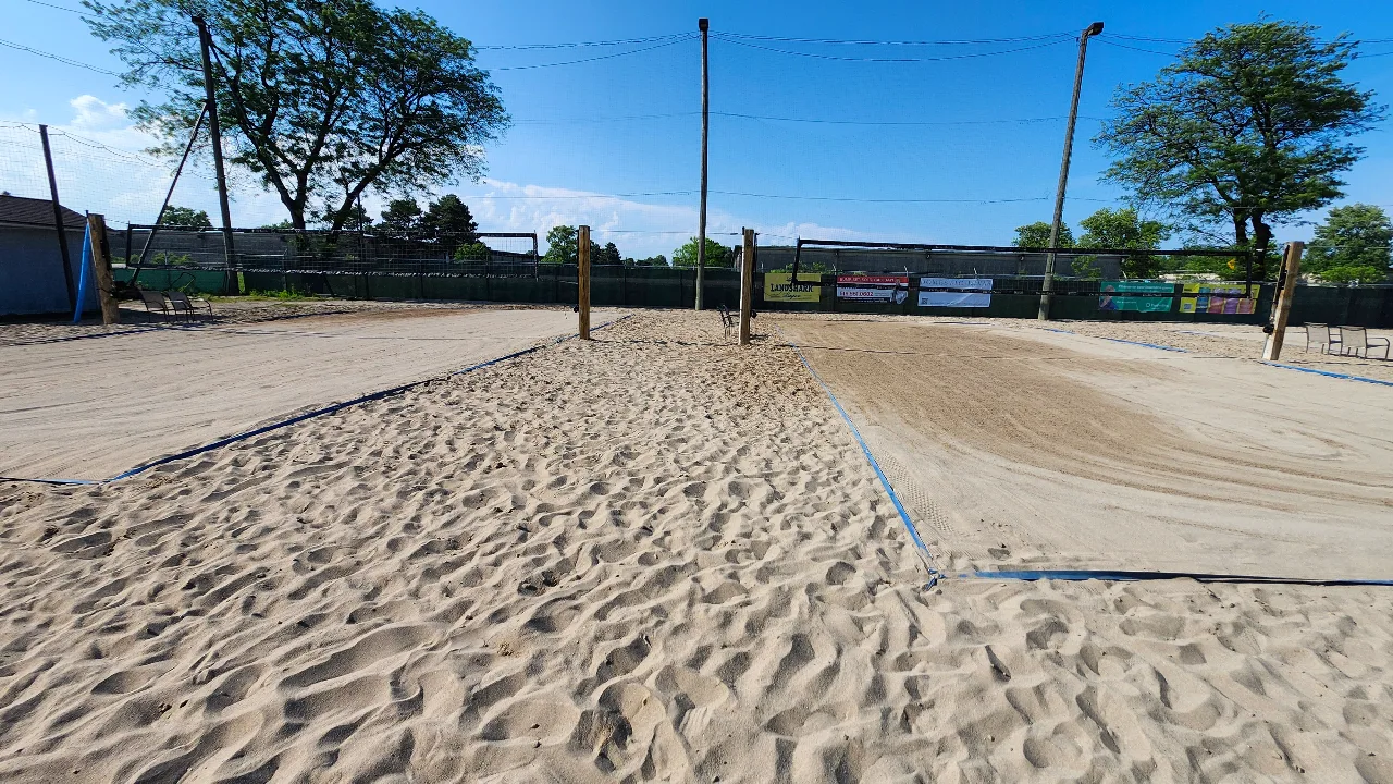 On the Beach Volleyball Courts Windsor in Windsor, Ontario, Canada - sand court and facility view